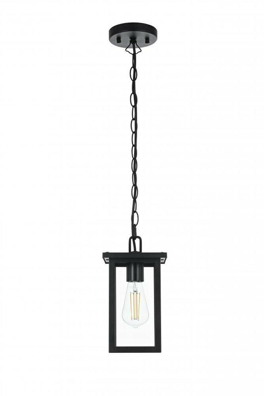 Elegant Lighting OD324H11BK Venango 7 inch Outdoor Pendant in Black