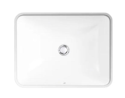 Kohler K-20000-0 Caxton Rectangle 20-1/4" Undermount Bathroom Sink with Overflow
