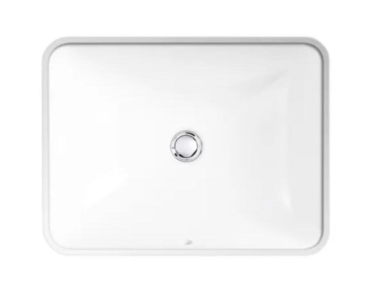 Kohler K-20000-0 Caxton Rectangle 20-1/4" Undermount Bathroom Sink with Overflow