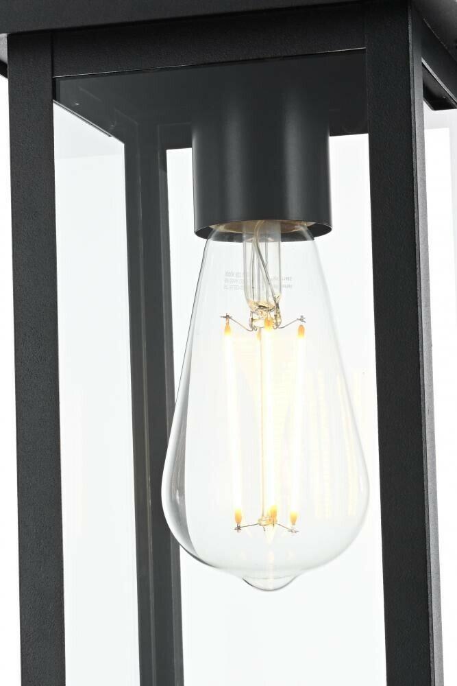 Elegant Lighting OD324H11BK Venango 7 inch Outdoor Pendant in Black