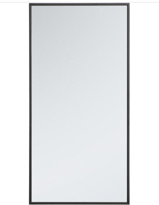 Monet 36 X 18 inch Black Wall Mirror