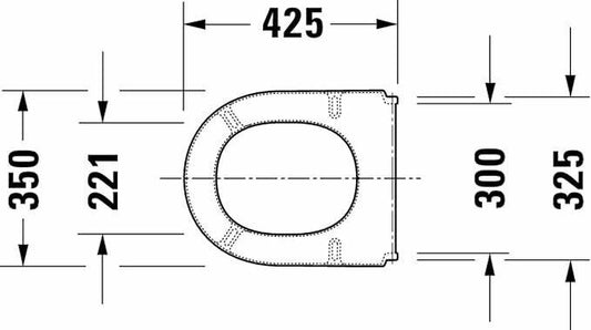 Duravit 006381 Starck 3 Round Closed-Front Toilet Seat - White