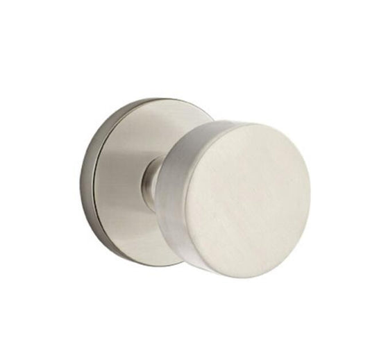 Emtek 5109-ROU-US15 Round Door Knob Passage Set With Disk Rosette Satin Nickel