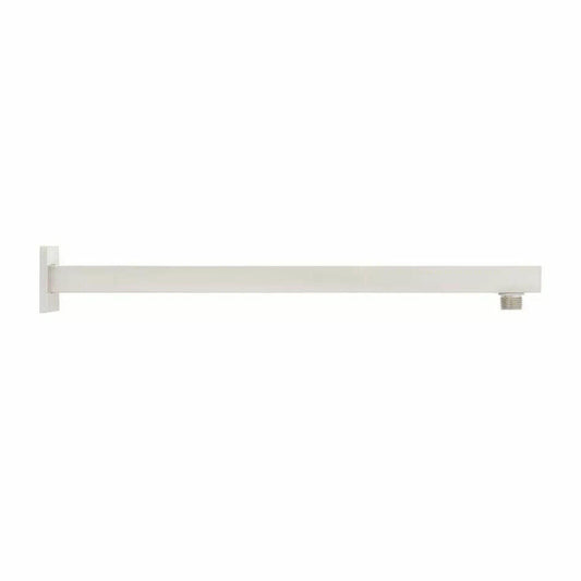 Signature Hardware-18" Modern Square Wall-Mount Shower Arm-Brushed Nickel