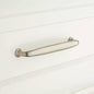 Signature Hardware 3-3/4" Dinan Solid Brass Cabinet Pull, Brushed Nickel