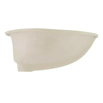 Signature Hardware 19" Mangrove Porcelain Oval Undermount Bathroom Sink White