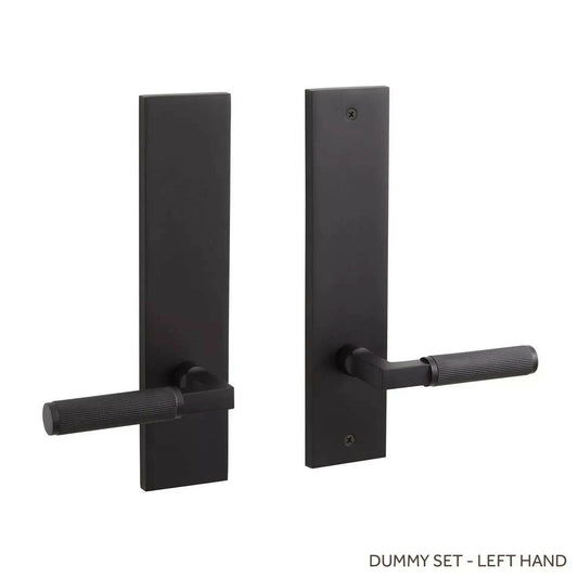 Signature Hardware EH.SSQTB.2625.42.L.BLK Straight Knurled Brass Dummy Black