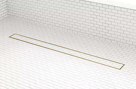 Signature Hardware 40" Cohen Linear Tile-In Shower Drain - Brushed Gold