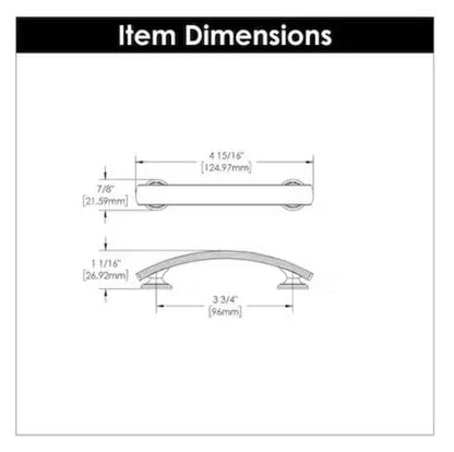Hickory Hardware P2141-BGB American Diner 3-3/4 in Modern Arch Cabinet Pull Gold