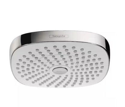 Hansgrohe 04387400 Croma Select 2-Spray Patterns Shower Head - White & Chrome