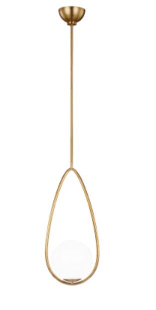 Visual Confort Galassia One Light Pendant - Burnished Brass