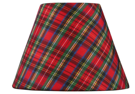 Livex Lighting S328 Hardback Clip-On Chandelier Shade, 5" x 4", Red&Green Plaid