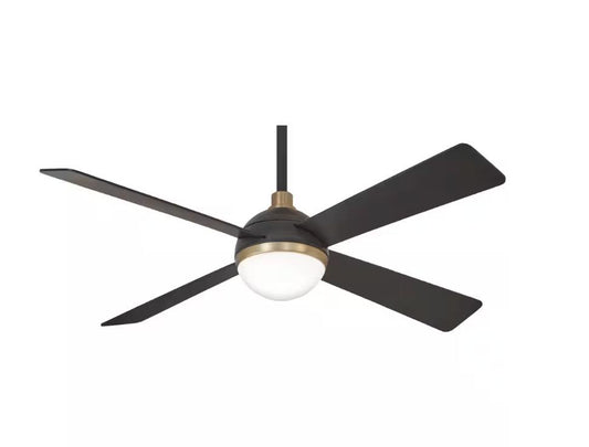 Minka Aire F623L-BC/SBR Orb 54" LED Indoor Brushed Carbon Ceiling Fan + Remote