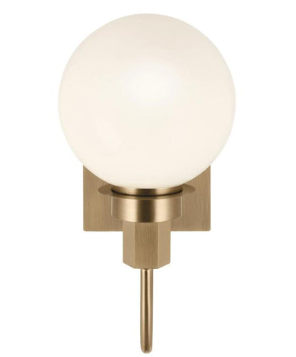 Kichler Hex 12" Wall Sconce Champagne Bronze With Opal Glass Shade - 55149CPZ