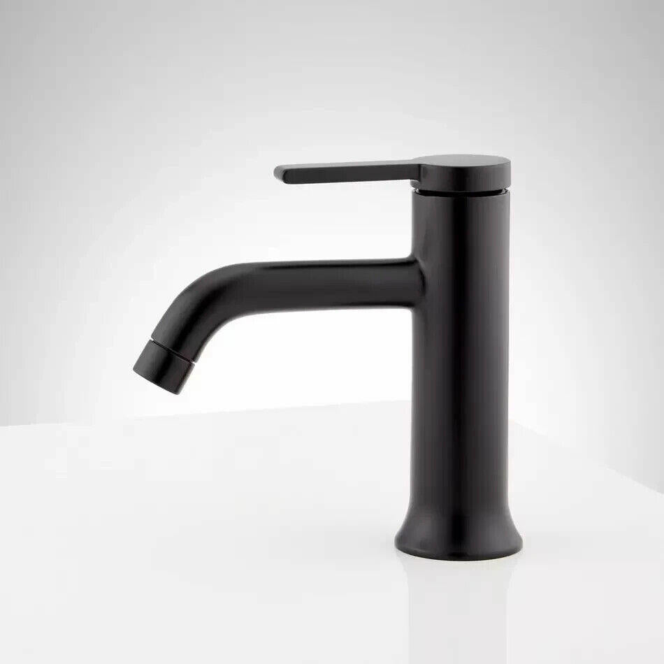 Signature Hardware - Lentz single - hole Bathroom Faucet - matte black