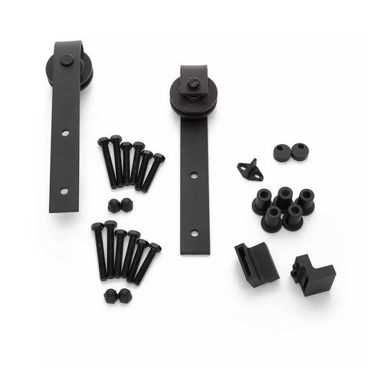 Signature Hardware - 78" Hal Barn Door Hardware Kit - Black