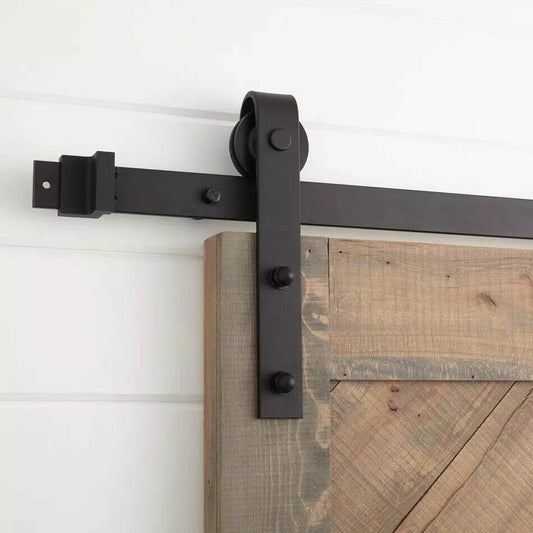 Signature Hardware - 78" Hal Barn Door Hardware Kit - Black