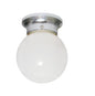 Nuvo SF77-111-1 Light Ball Fixt-8" Flush w/White Glass-Polished Chrome Finish