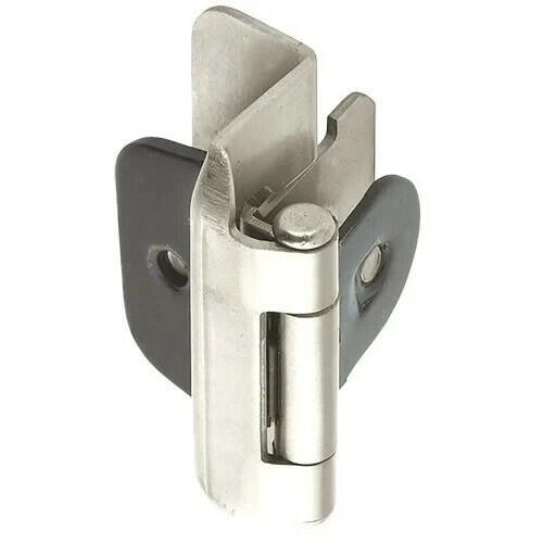 Pair of Double Demountable 1/2" Overlay Cabinet Hinges Satin Nickel BPR8704G10