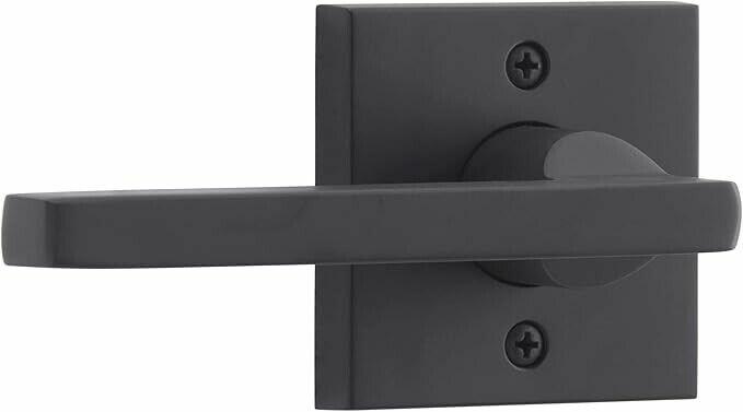 Baldwin HDSQURCSR190 Half Dummy square Door Lever Right Hand 190 Matte Black