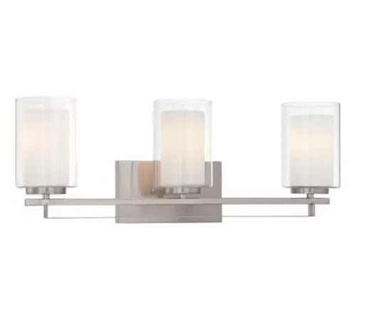 Minka Lavery 6103-84 Parsons Studio 24" Wide Brushed Nickel 3-Light Bath Light