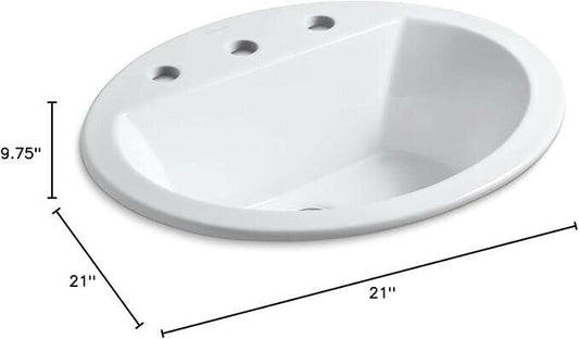 KOHLER K-2699-8-0 BRYANT® OVAL SELF-RIMMING LAV/8 CC - White
