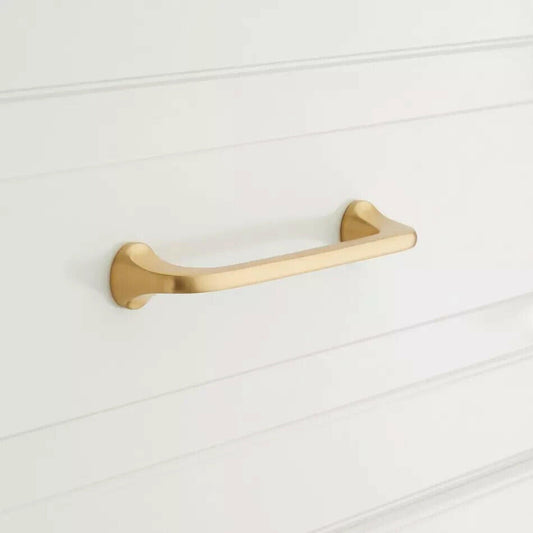 Signature Hardware 3-3/4" Amarilla Solid Brass Cabinet Pull - Satin Brass