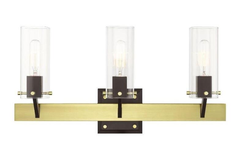 Livex Lighting-17823-12-Beckett-3 Light Bath Vanity Industrial Style-Satin Brass