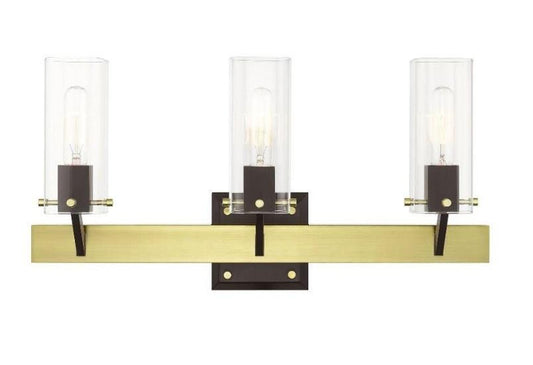 Livex Lighting-17823-12-Beckett-3 Light Bath Vanity Industrial Style-Satin Brass
