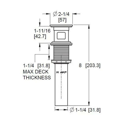 Pfister 972-104B Grid Strainer with Overflow Matte Black