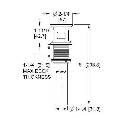 Pfister 972-104B Grid Strainer with Overflow Matte Black