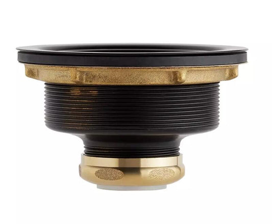 Signature Hardware Strainer Basket with Lift Stopper - 3-1/2", Matte Black