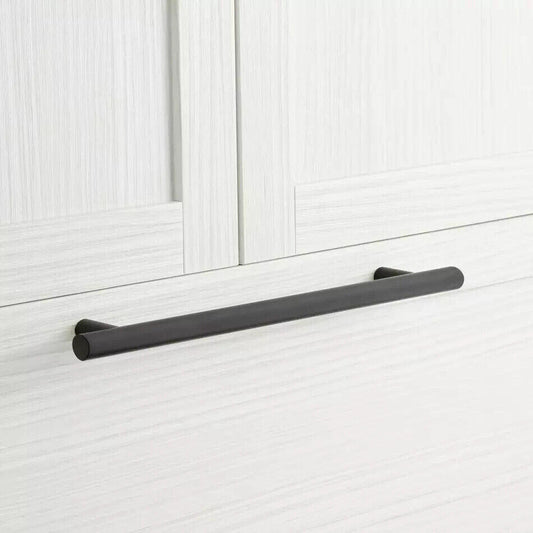 Signature Hardware - 12" Avignon Solid Brass Appliance Pull - Matte Black