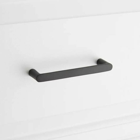 Signature Hardware - Novak - Thin Profile Brass Cabinet Pull-3-3/4"-Matte Black