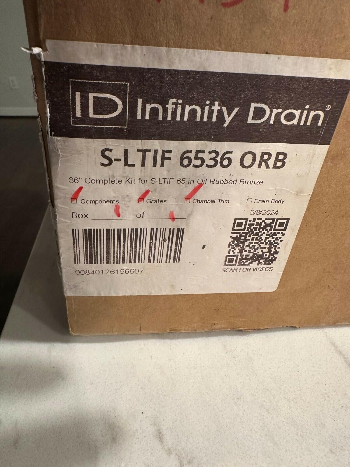 Infinity Drain S-LTIF6536ORB - 36" Site Sizable low profile Drain tile in-ORB