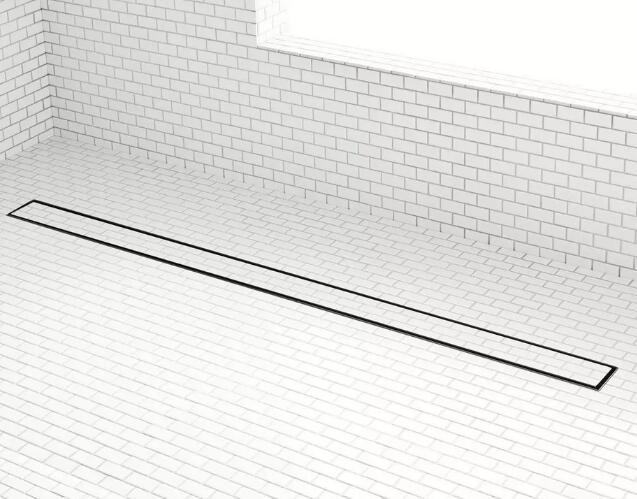 Signature Hardware Cohen 60" Tile Insert Linear Shower Drain - Matte Black