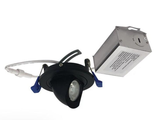 Nora Lighting NM2-2R2705030BB Round LED Adjustable Elbow, Matte Black