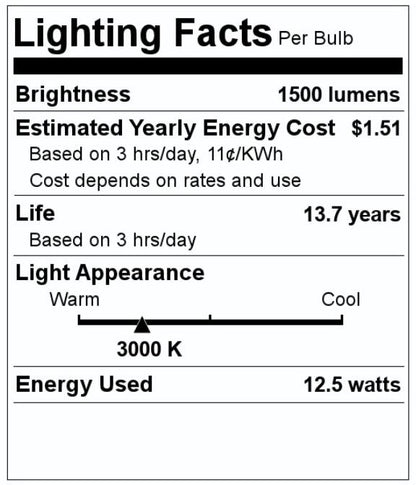 SATCO S12430 LED Light Bulb - Natural White - Clear - Dimmable - Pack of 3