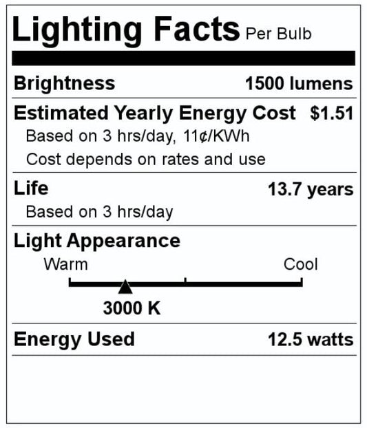 SATCO S12430 LED Light Bulb - Natural White - Clear - Dimmable - Pack of 3