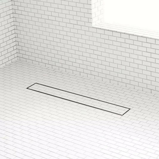 Signature Hardware-32" Cohen Linear Tile-In Shower Drain - Brushed SS