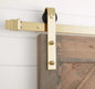 Signature Hardware 60' Bent Strap Hanger Rail - Champagne Brass