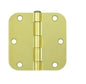 Deltana S35R5BB4 3.5"x3.5" Ball Bearing Mortise Hinge Pair - Brushed Brass