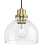 Progress Lighting P500405-163-Garris-1 Light Mini Pendant Farmhouse Style-Brass