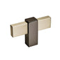 Amerock 36720SCBN- 2-3/8" Long Knob in Silver Champagne and Black Nickel