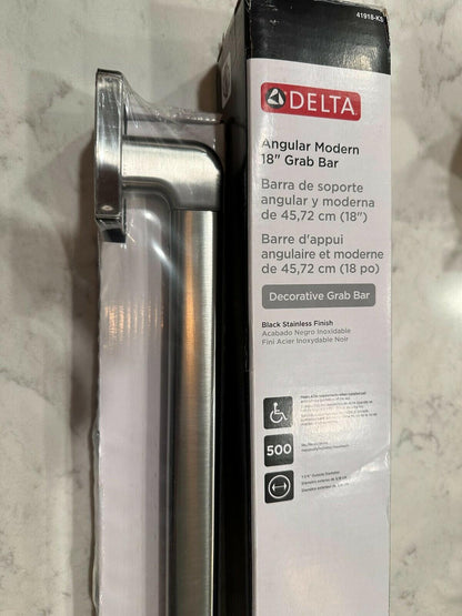 Delta 41918-KS Angular 18" Grab Bar - Black Stainles Finish