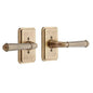 SH Antique Brass Matteen Solid Brass Interior Door Set Lever Handle Dummy RH