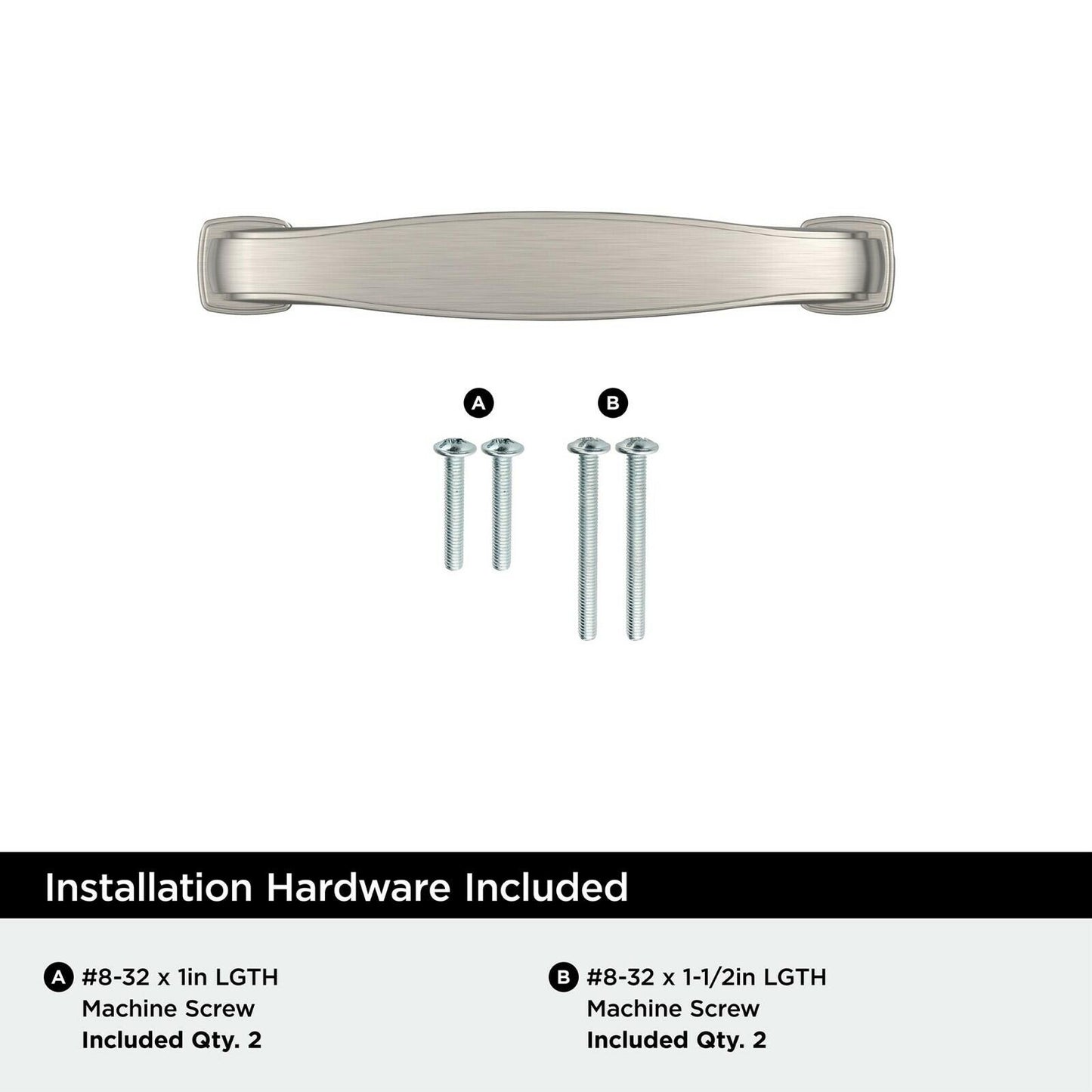 Amerock BP37050G10 - 3" Centers Cabinet Pull in Satin Nickel