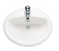 American Standard Aqualyn 20-3/8" Drop In Porcelain Bathroom Sink - White
