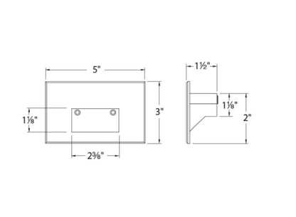 WAC Lighting LEDme 5" Wide LED Step&Wall Light with Clear Lens-120 Volt-Graphite
