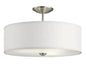 Kichler Shailene 18 in. 3-Light Brushed Nickel Semi-Flush Mount Ceiling Light